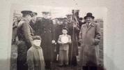7-е ноября 1958г Елгава работники судоремонтных мастерских. 3й слева в шинели отец