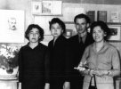 Дети Артема Веселого на вечере его памяти в 1961 г. - Гайра, Заяра, Лев, Фанта.