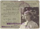 Членский билет Гертруды в школе танцев Мари Вигман, Дрезден.

