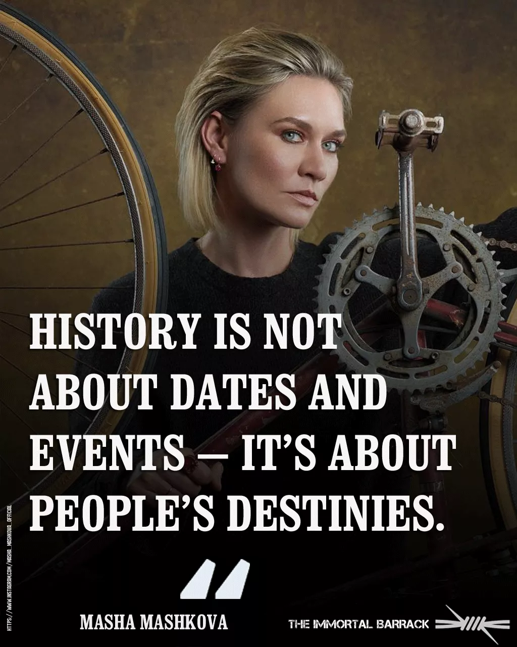 History is not about dates and events — it’s about people’s destinies.